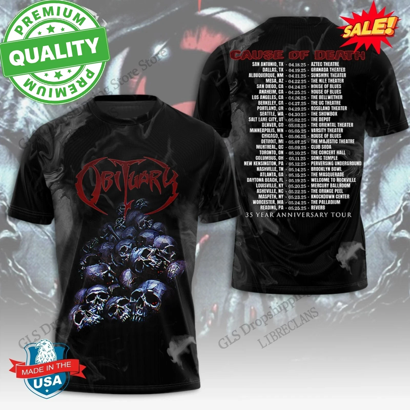 New Rock Obituary Band 3d Print T-shirt Men Women Fashion Breath Short Sleeve Tops Tees Kids Tshirt Hip Hip Shirt Men Clothing