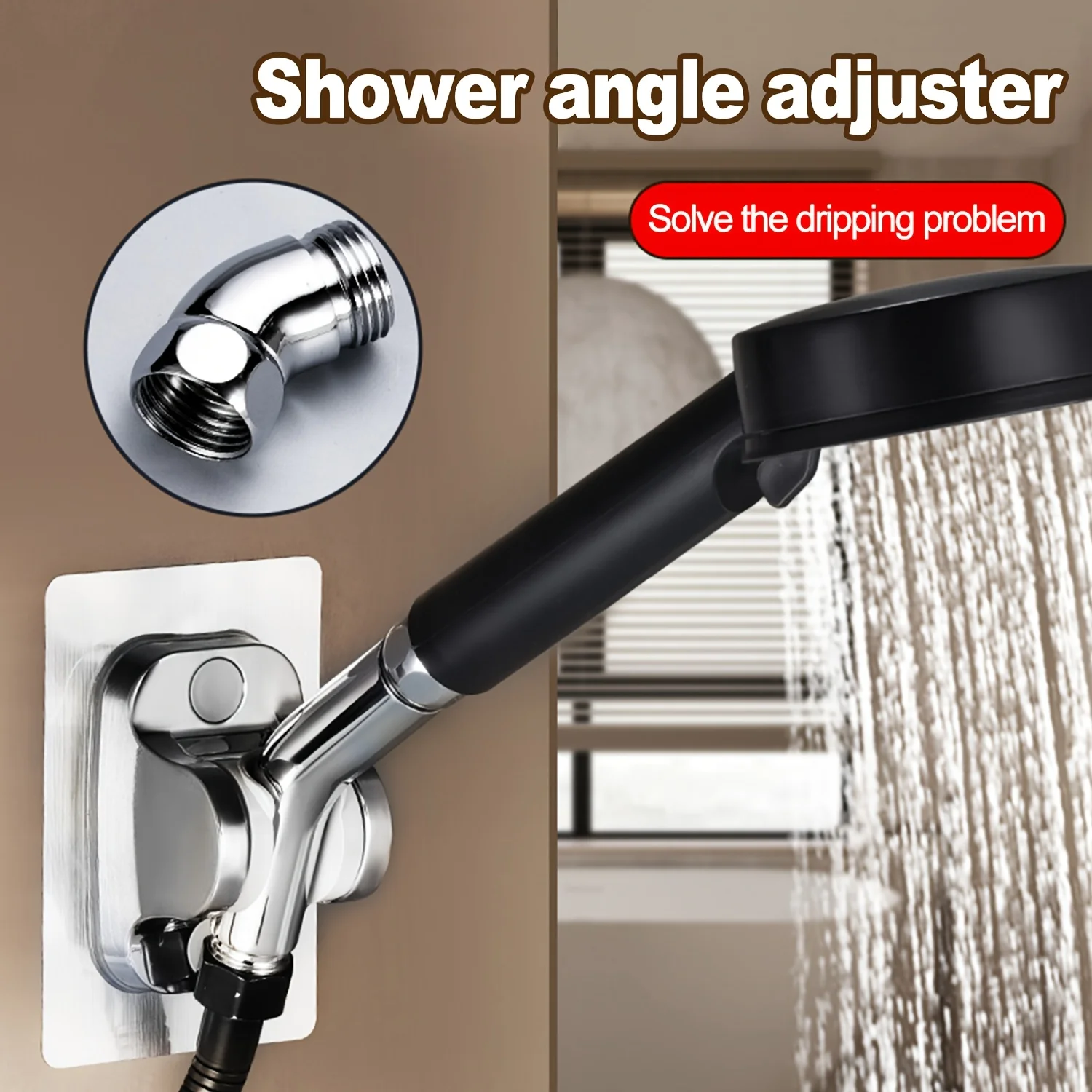 

Contemporary Design，Flexible, Adjustable Elbow Joints Shower Head Extension Arm | 304 Stainless Steel Shower angle adjuster