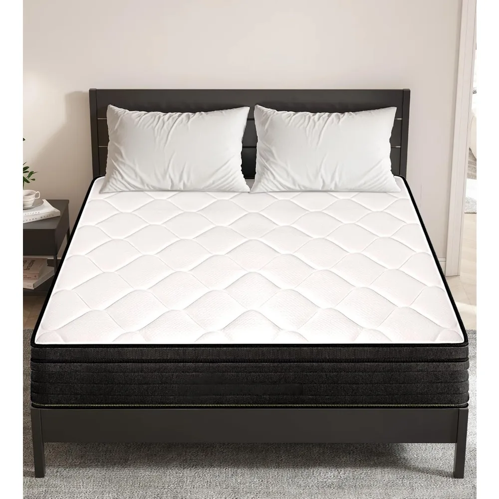 12 Inch Memory Foam Mixed Mattress with Independent Pocket Spring in The Box for Pressure Relief and Sports Isolation