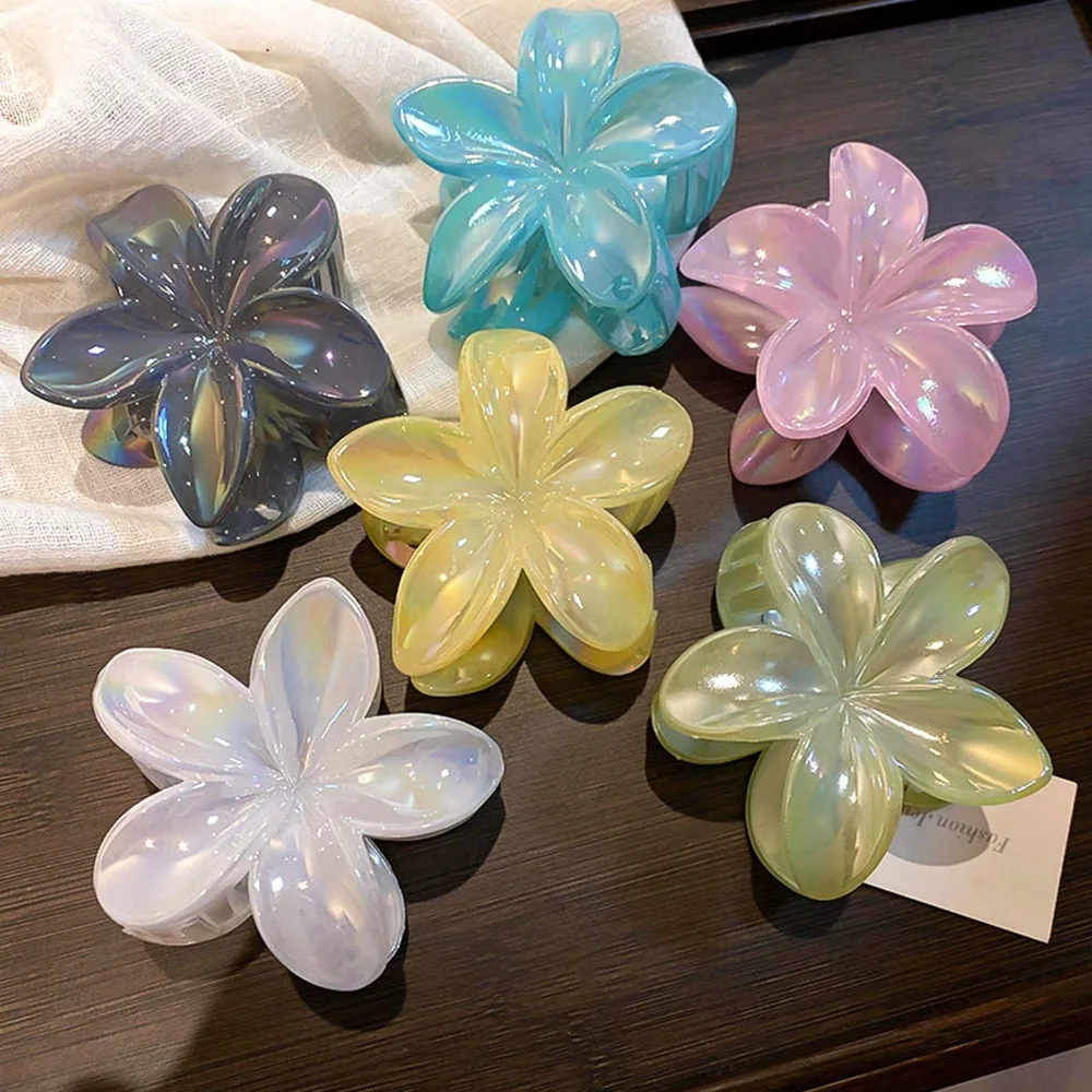 

2026 New Trend Cute Flower Shape Hair Claw Set Sweet Cherry Print Hair Clips Hair Accessories For Women Girls Daily Summer Wear