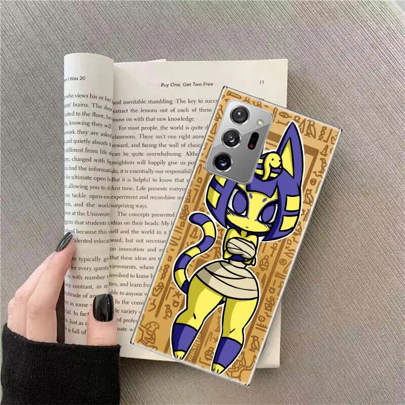 Cartoon Cut Ankha Egypt Cat Phone Case For Samsung A15 A25 A35 A55 A10 A20S A30S A50S A70S A71 A51 A41 A31 A21 A11 Galaxy A20E A