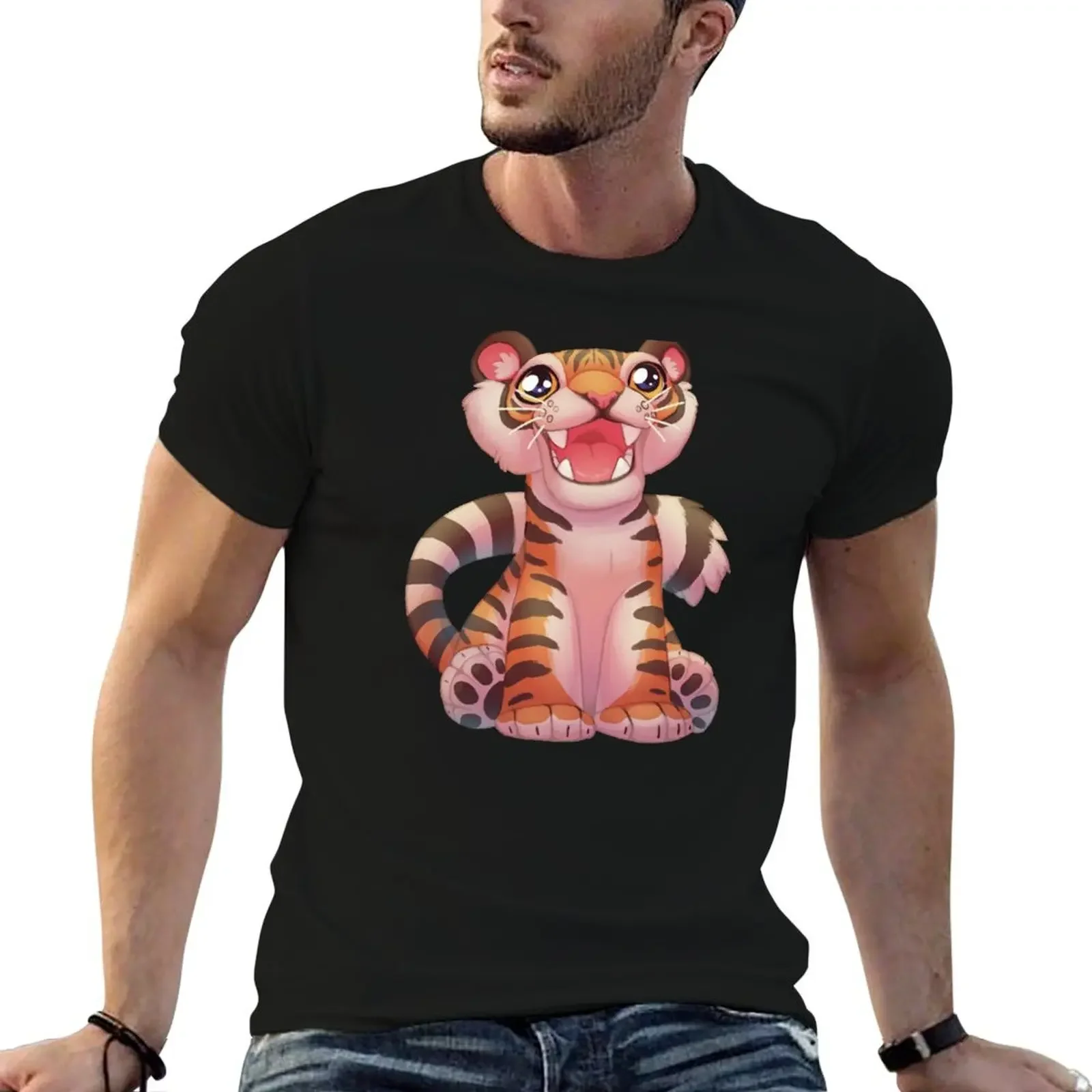 Tiny Tiger T-Shirt plus size tops basketball graphic tees customizeds anime shirts men