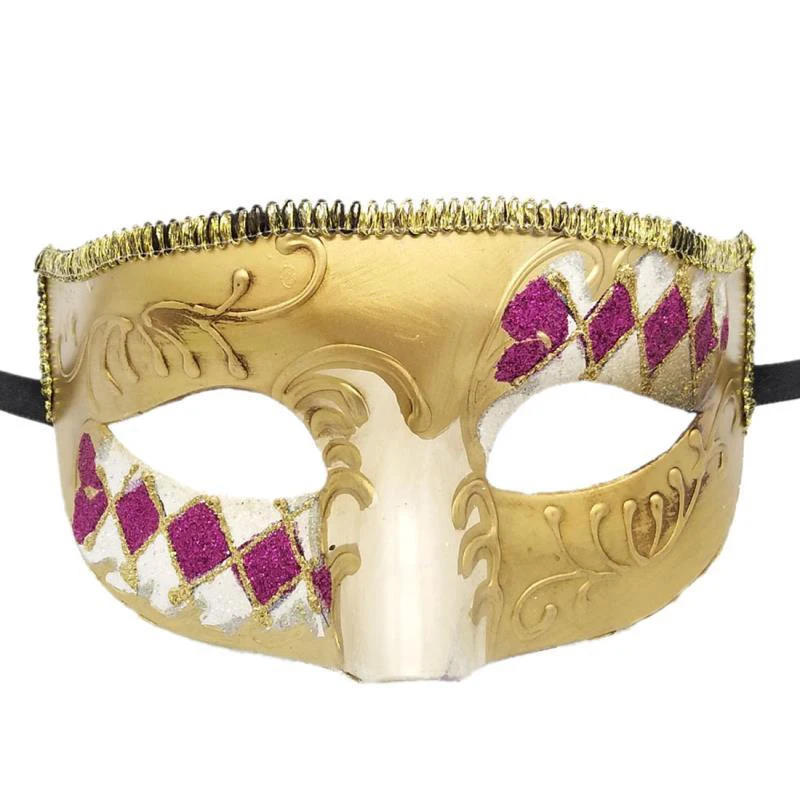 Masque MasTim Ade à carreaux multicolores vintage pour hommes et femmes, accessoires de Rhadulte, Halloween, carnaval, fête de Pâques, cosplay, noir, mode