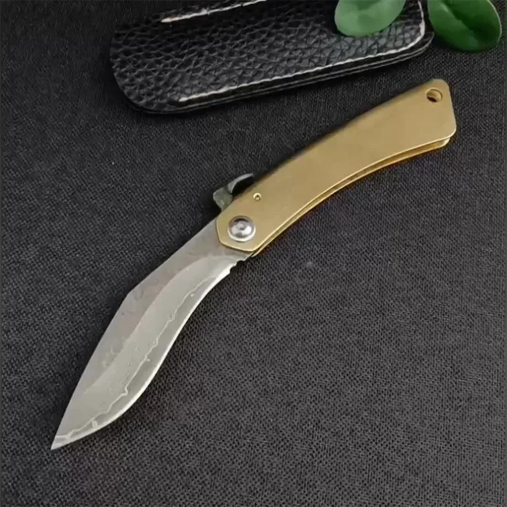 

Higonokami Japanese Portable Folding Knife Damascus Steel Blade Brass Handle Outdoor Tactical Survival Hunting Camping Knives