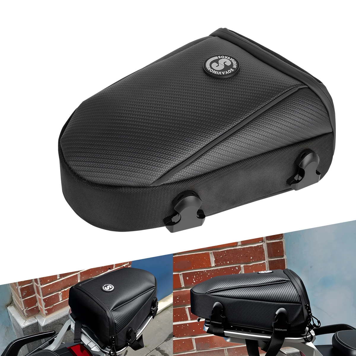 

Motorcycle Backpack Large Capacity Motorbike Tail Bag Waterproof Motorcycle Rear Seat Bag Motocross Rider Bag with Rain Cover