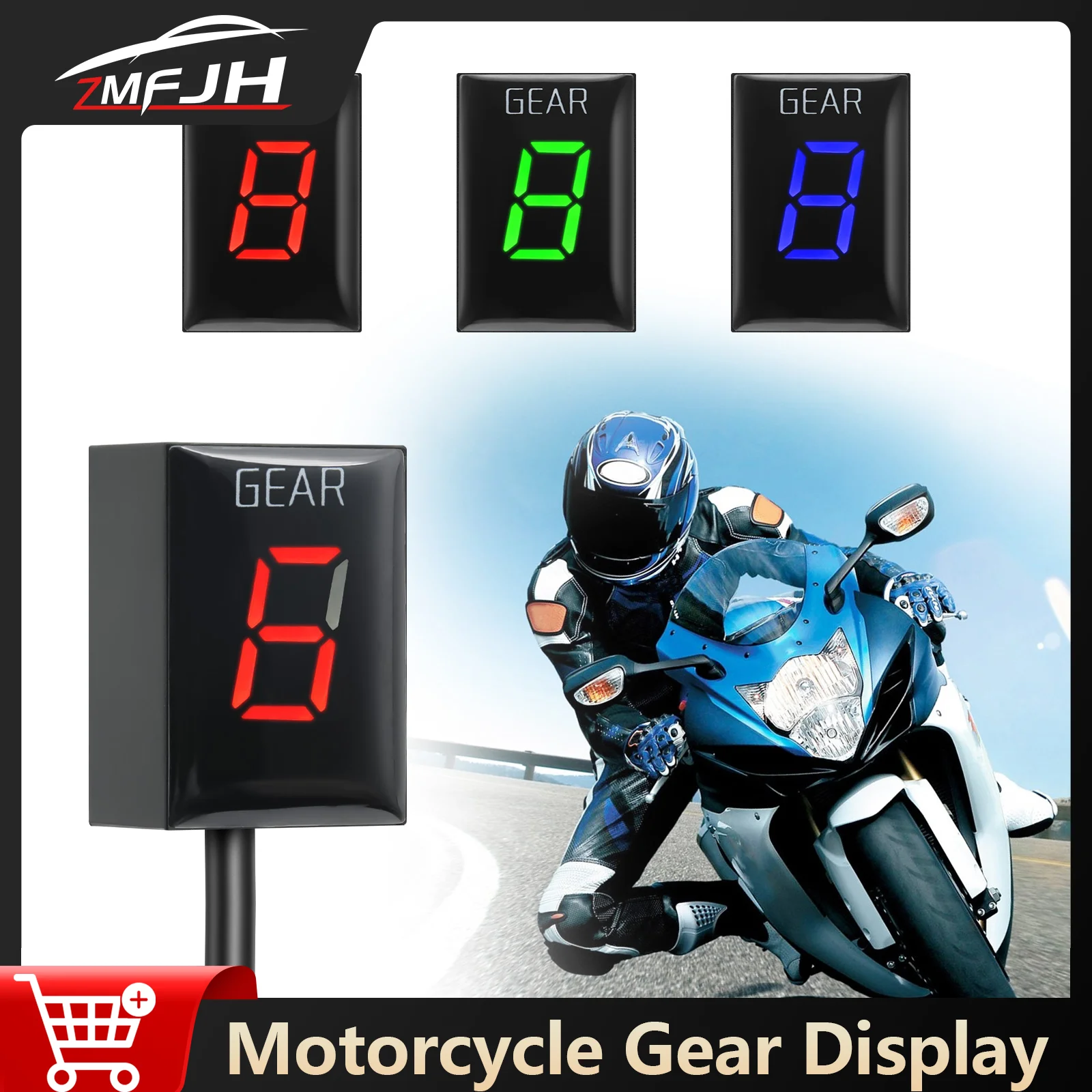 

Universal Motorcycle Gear Display Meter Digital Motor Speed Gear Display Gear Indicator Bracket Holder For Yamaha For Kawasaki