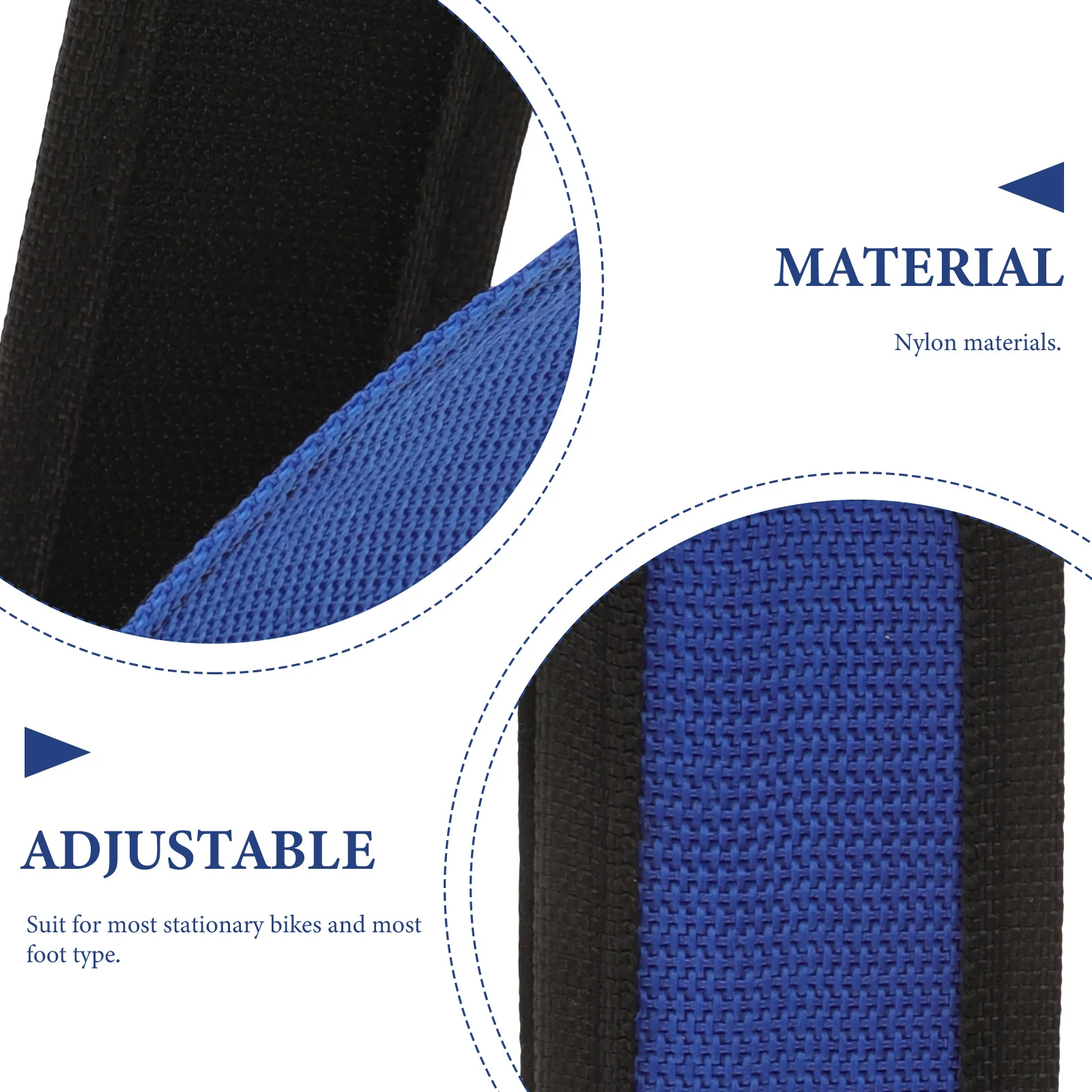 2 قطعة أشرطة دواسة ركوب الدراجات قابلة للتعديل من النايلون لمسند القدمين أحزمة واسعة سميكة ومضادة للانزلاق بديلة للرياضة #6