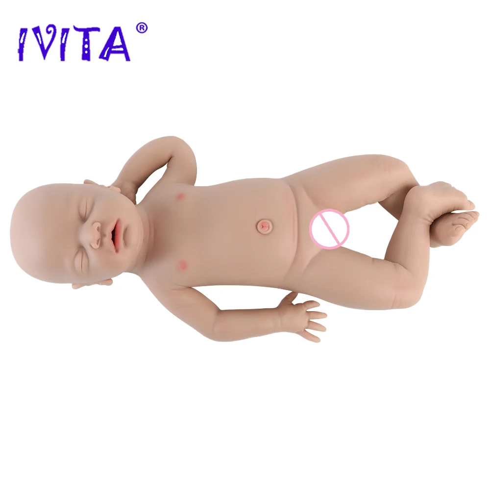 ตุ๊กตาซิลิโคน IVITA WG1514 ขนาด 18 นิ้ว น้ำหนัก 2980 กรัม ทำจากซิลิโคน 100% ตุ๊กตาเด็กแรกเกิดเหมือนจริงสำหรับเด็ก ของเล่นแฟชั่น ตุ๊กตาเหมือนจริง