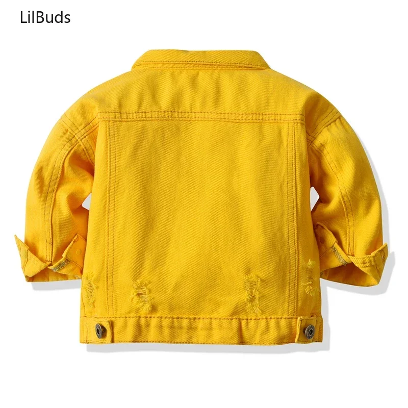 2024Infant Kids Casual Ripped Outerwear Toddler Boys Girls Buttons down Denim Jacketscoats Windbreaker New Spring Autumn Costume