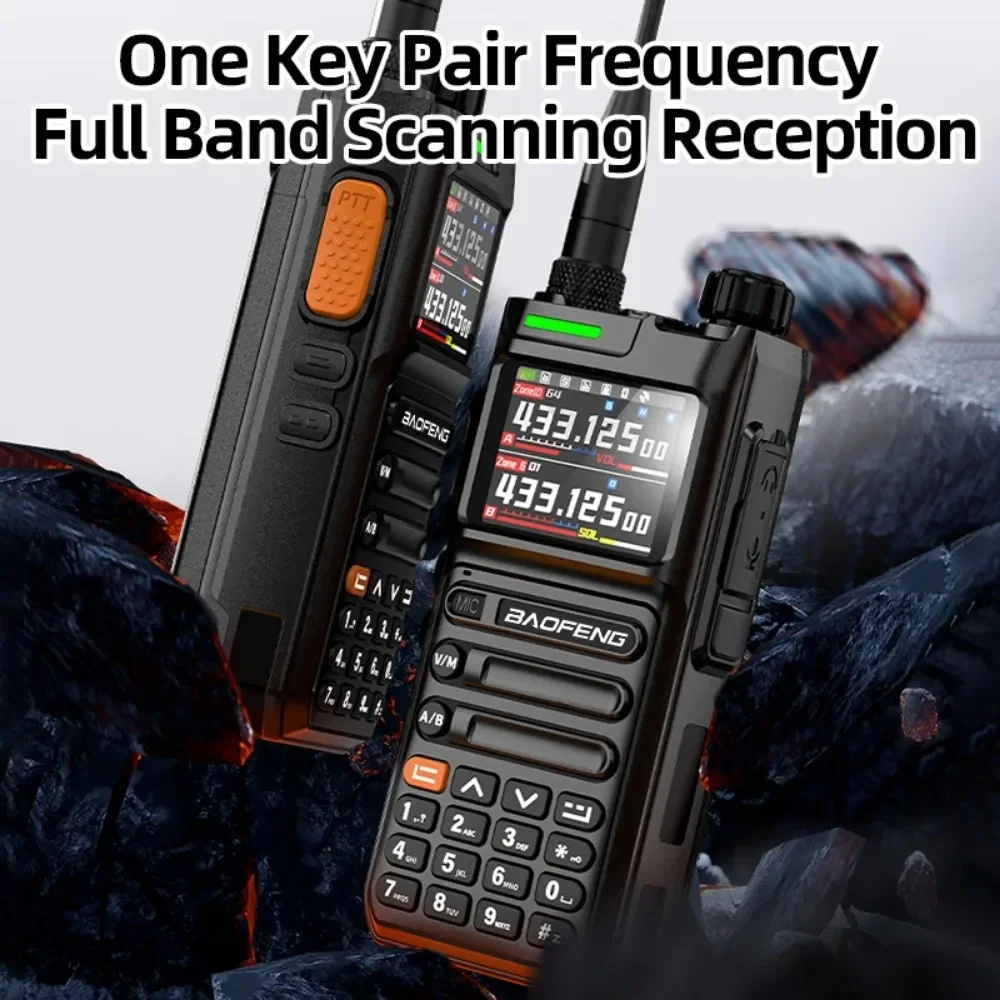 BAOFENG UV26 Walkie Talkie GPS APSR Multi Band Bluetooth Programming Recording Wirless Copy Frequency Type-C Long Range Two Way