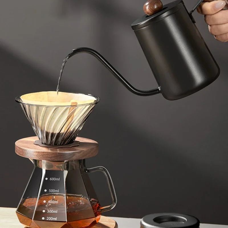 Hand brewed coffee pot set, household bean grinder, high-end coffee set set