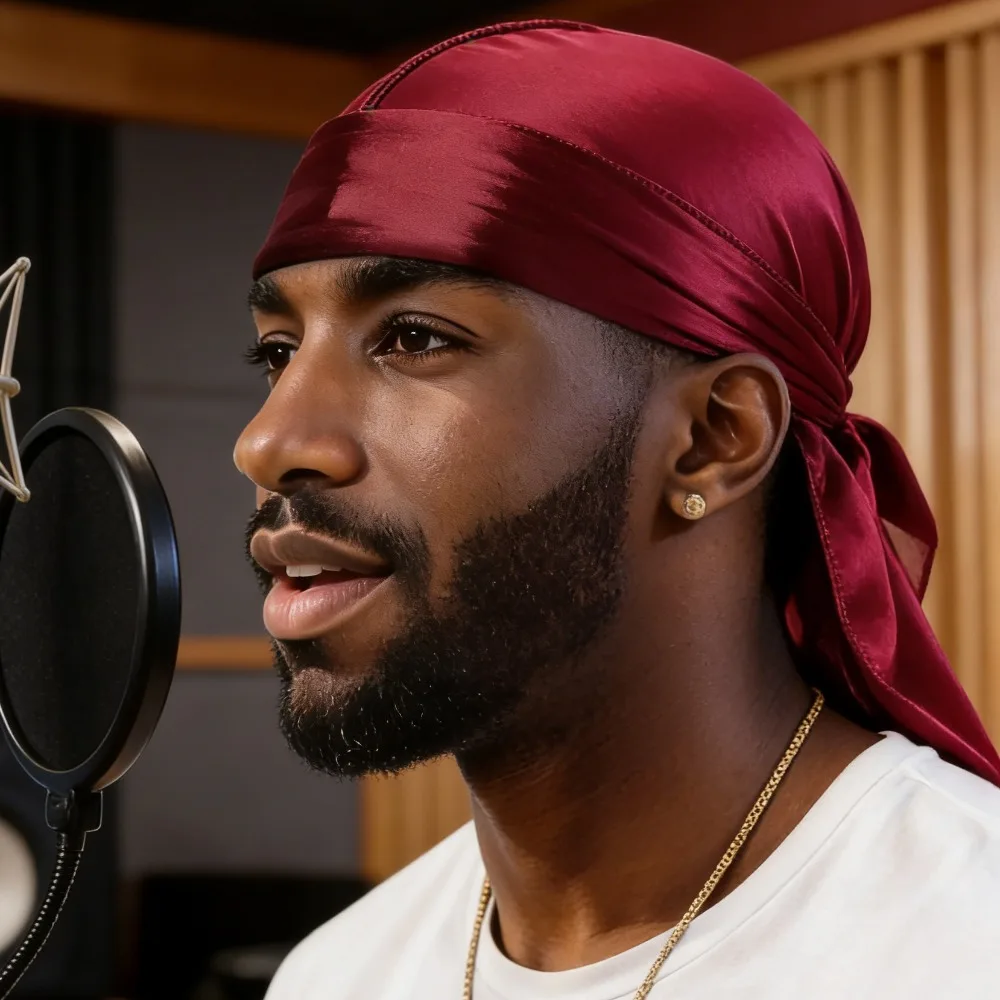 

Шелковистый дураг унисекс с длинным хвостом, пиратский тюрбан-повязка на голову для мужчин и женщин, шапочка от выпадения волос и аксессуар для хиджаба