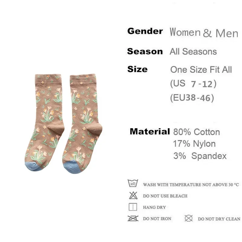 Vrouwen Lange Sok Cartoon Print Creatieve Mode Gepersonaliseerde Novelty Mannen Vrouwen Sokken Winter Warm Comfortabele Katoenen Sokken