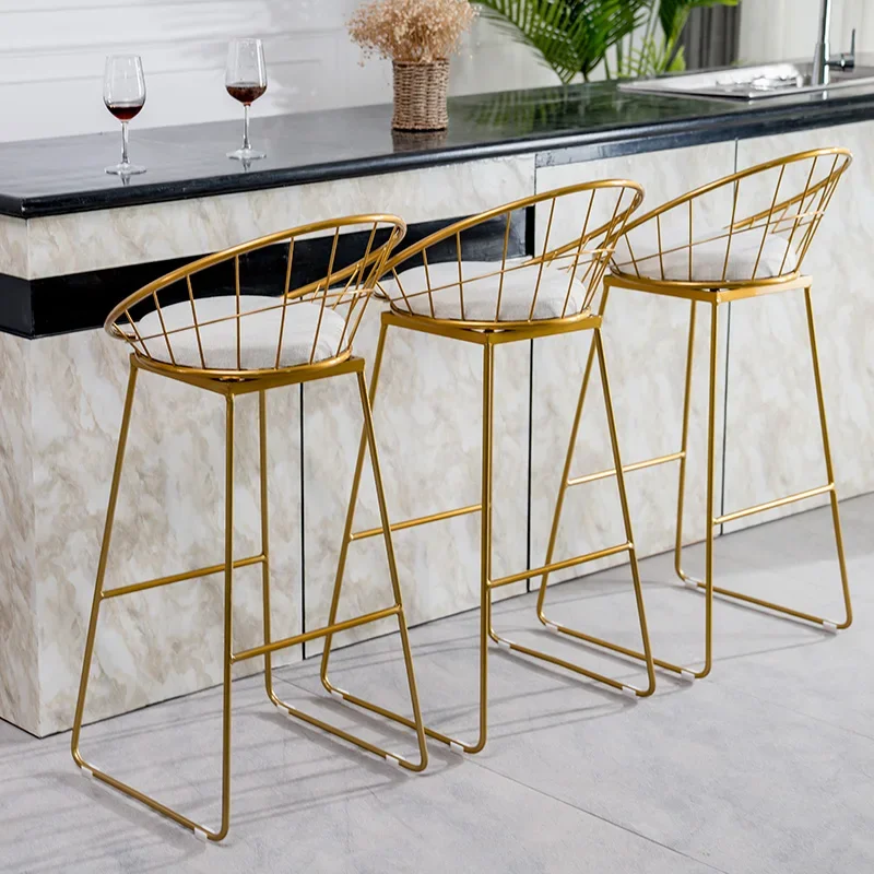 Luxury Bar Stools Dining Room Black Kitchen Home Chair Office Unique Nordic Home High Sedie Da Pranzo Interior Decoration