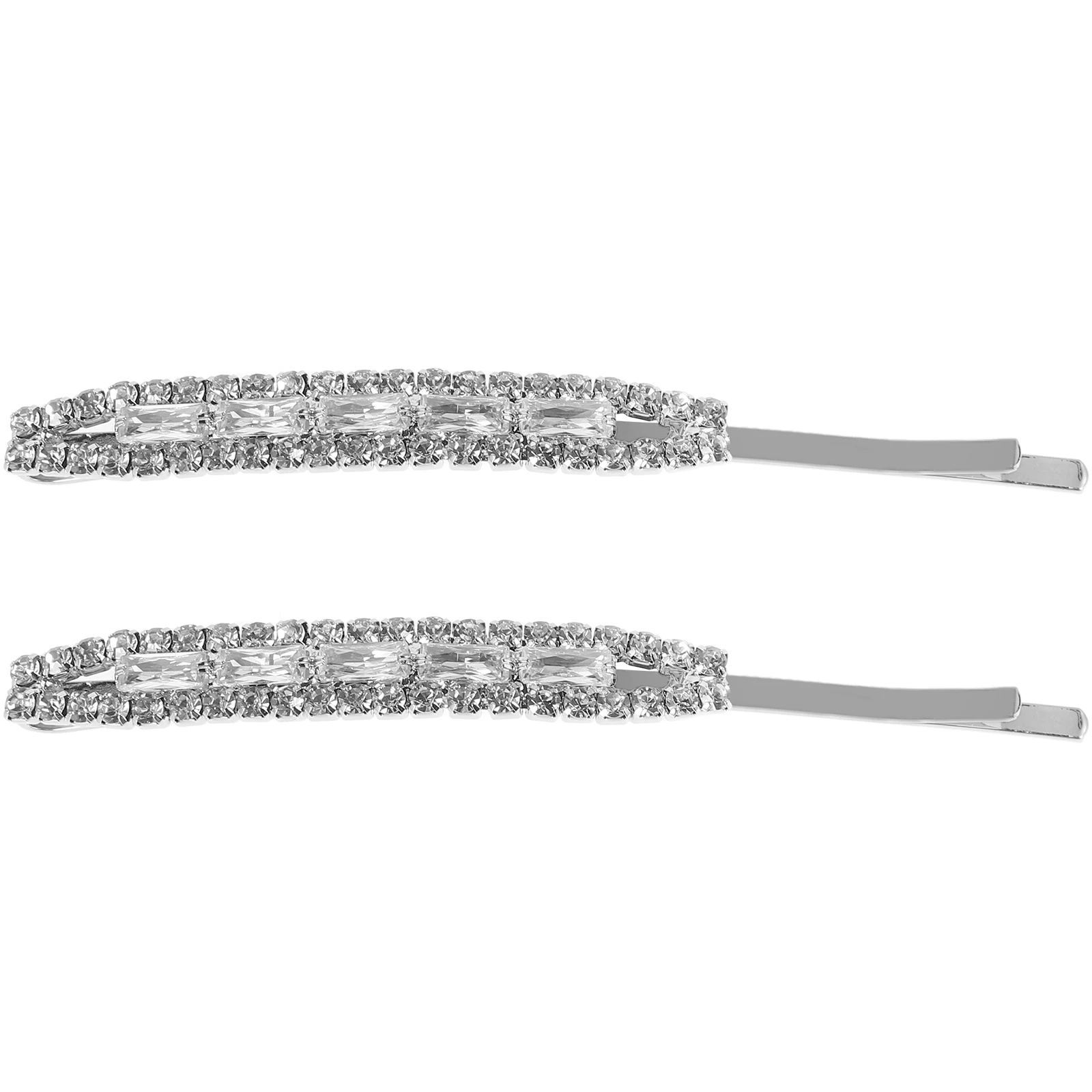 

2pcs Sparkly Rhinestone For Women Elegant Hair Accessories Stylish Snap Clips Secure Hold Fancy Bling Barrettes Wedding Bridal
