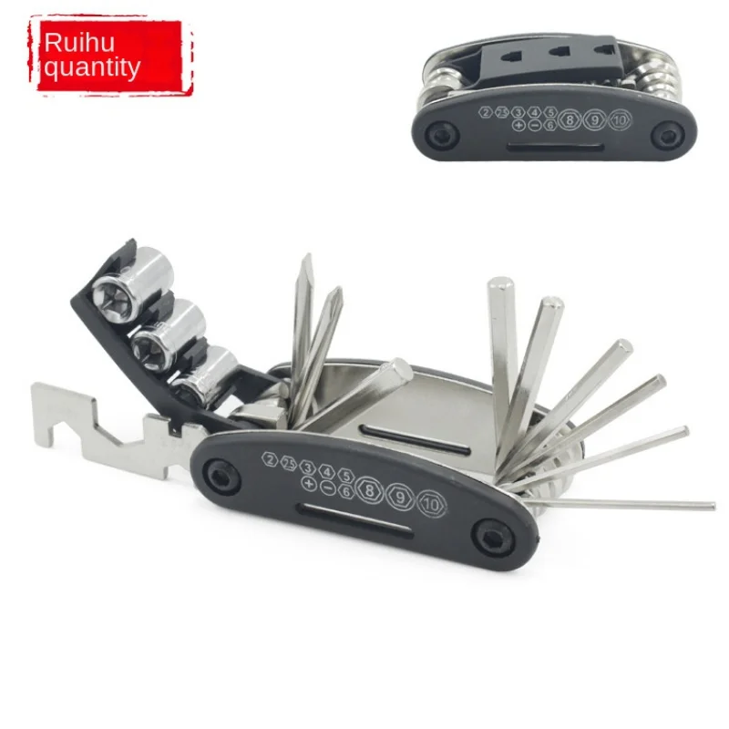 16combination1folding car repair suit hexagon socket repair tool multifunctional combination mountain bike tool