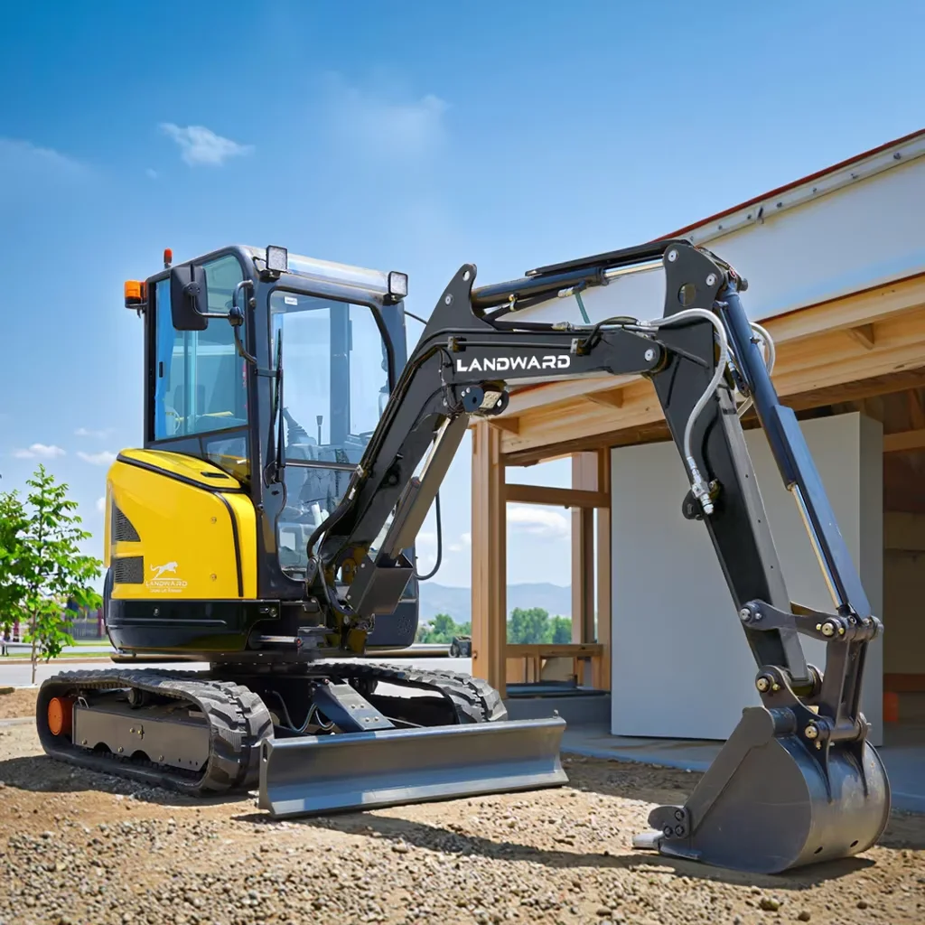 Китай LANDWARD Высококачественная серия 2,5-тонный мини-экскаватор Гусеничные экскаваторы 1,8-тонный гидравлический небольшой экскаватор Индивидуальный двигатель Kubota