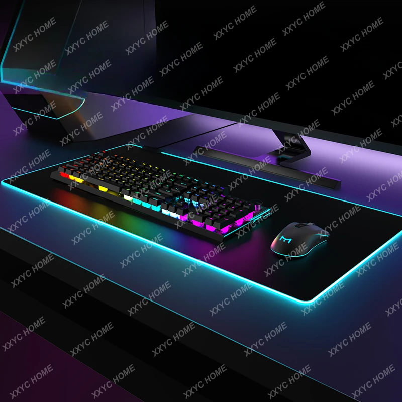 Mouse Pad Gaming Electronic Sports Computer Desk Pad Keyboard with LED Light