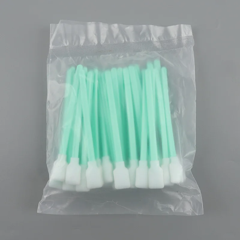 50pcs Square Rectangle Foam Cleaning Swab Sticks for Solvent Format Inkjet Printer Roland Optical Equipment