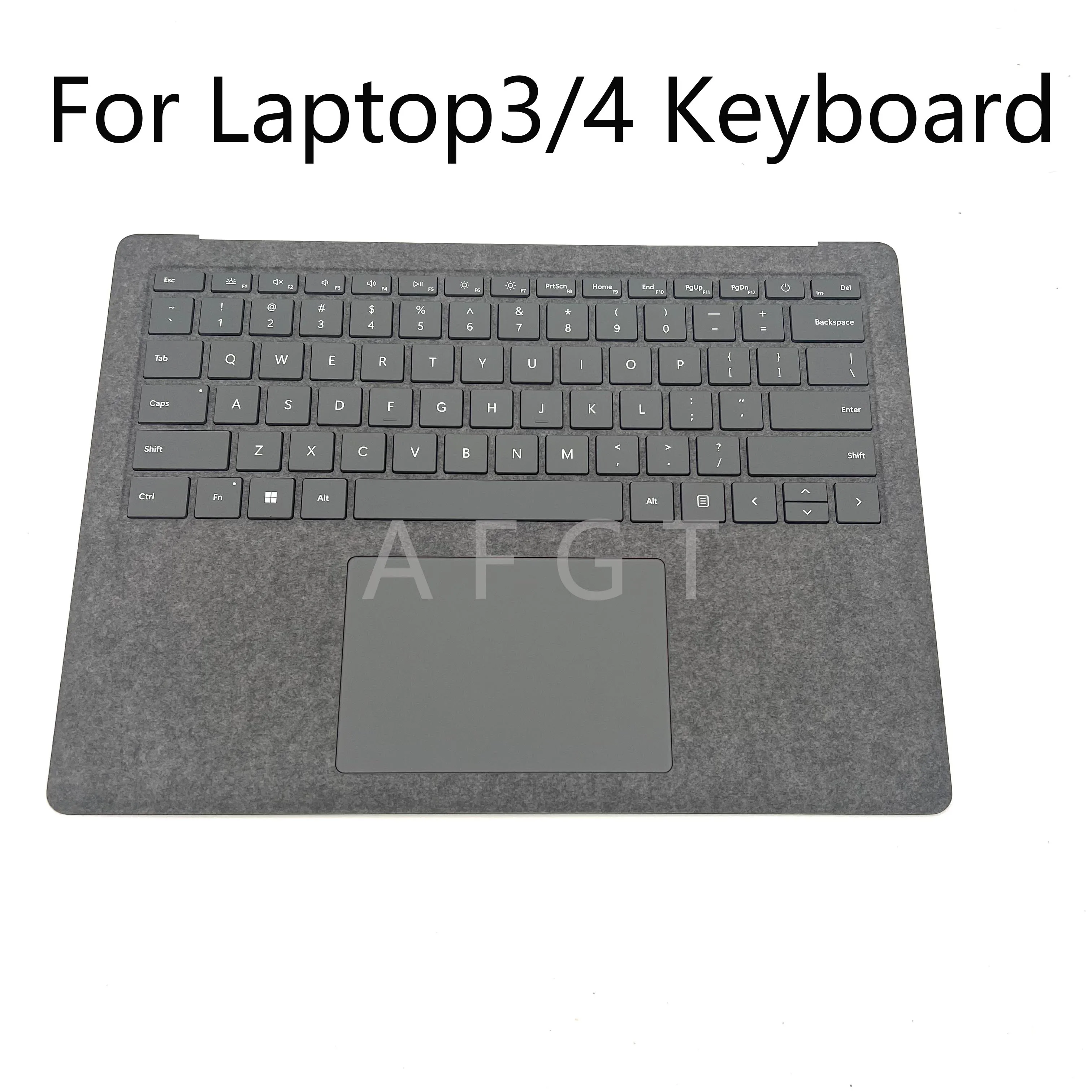 Teclado com Trackpad para Notebook Microsoft Surface, Capa Palmrest, Cinza, Original, Novo, 3, 4, 1868, 1950, 1950, 1950, 1949, 15,6, 13,5"