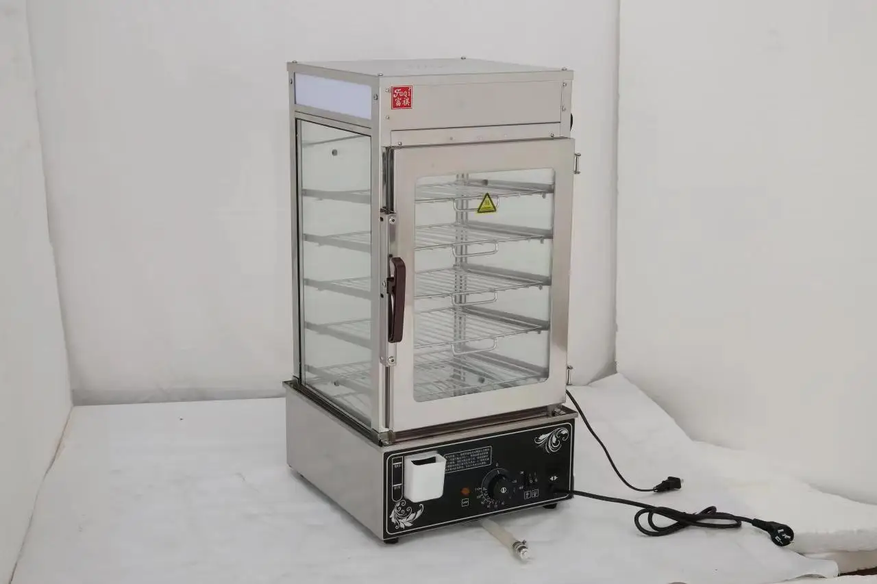 Commercial Electric food steamer 6 layers fast food display warmer electric bun corn steamer showcase machine