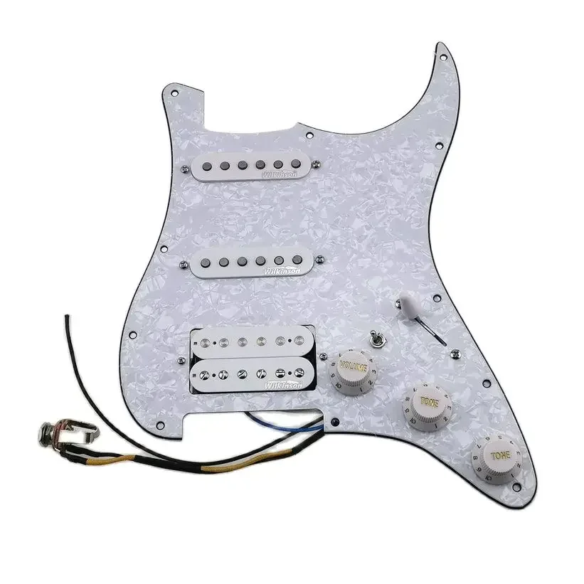 Prewired Loaded ST Pickguard Alnico5 SSH Pickups Coil Splitting Switch, Multi Switch For ST Guitar