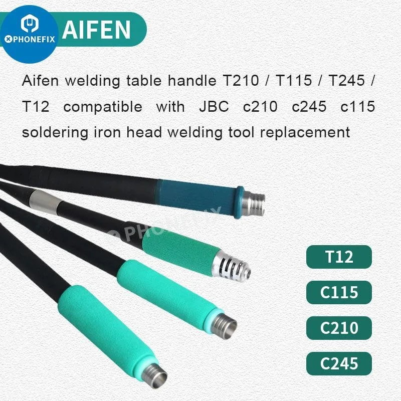 AIFEN Soldering Iron Handle Universal 6Pin Handle Compatible T210 T245 T115 for Aixun Sugon Aifen Welding Station Replacement