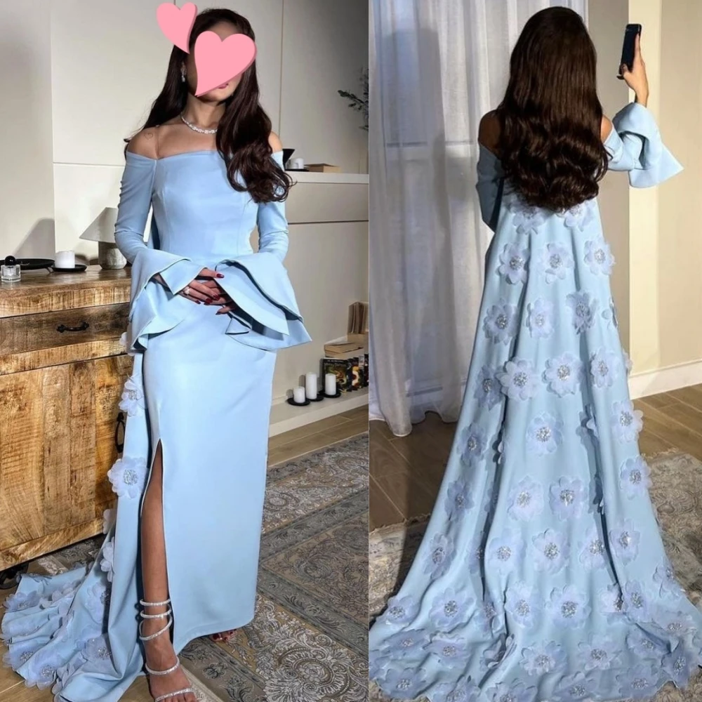 

Jiayigong Jersey Applique Formal Sheath Off-the-shoulder Bespoke Occasion Gown Midi Dresses Saudi Arabia