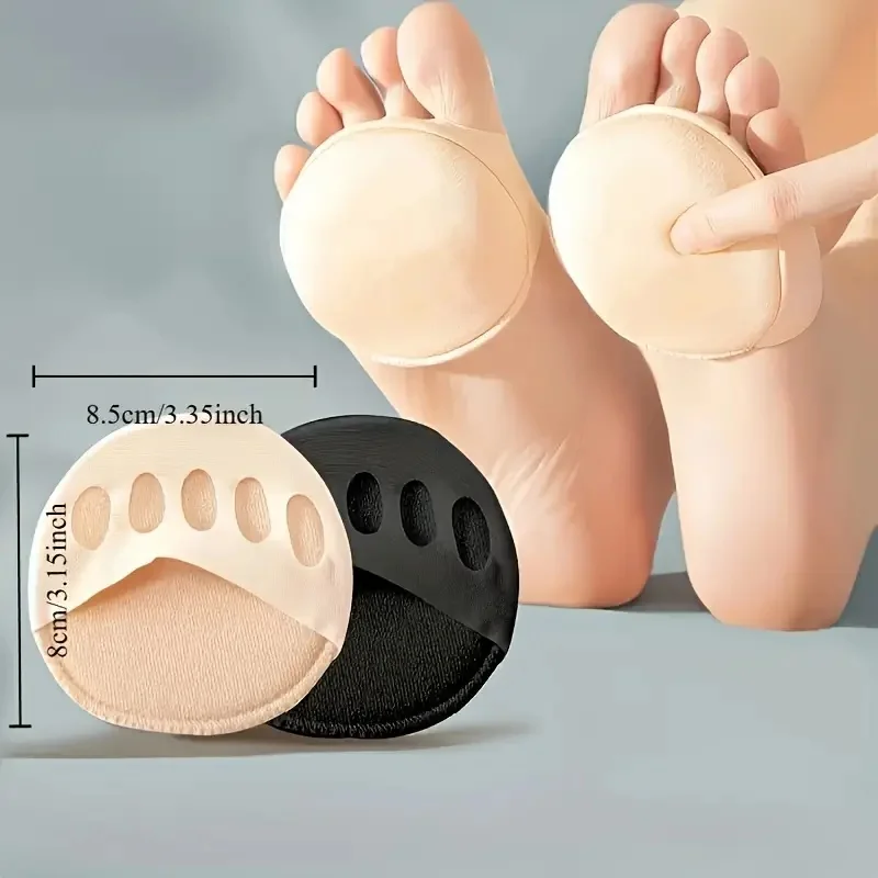 10-Pair Invisible Comfort Socks with Breatheable Pad & Non-Slip Support | Toe Separators for Heels & Boots