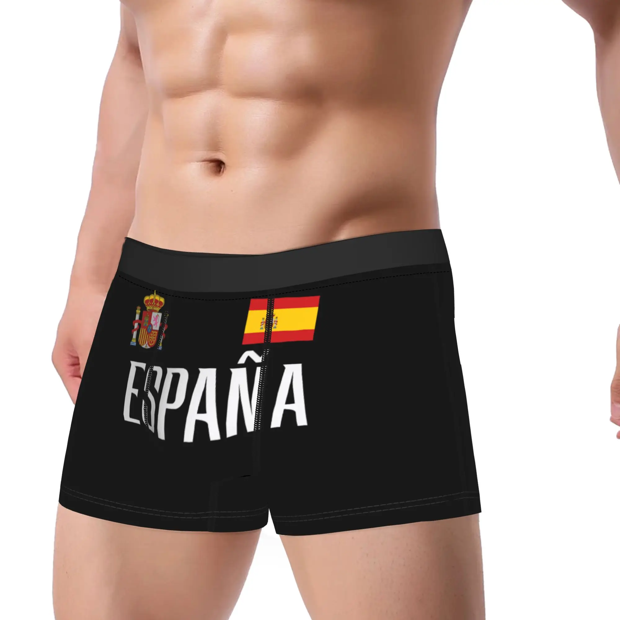 Spain Espana Spanish Flag Underwear  Comfortable Underpants Custom Shorts Briefs For Male Pouch Oversize Trunk