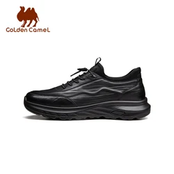 GOLDEN CAMEL Men's Casual Sports Shoes Male Sneakers Breathable Business Cow Leather Shoes Dad Walking Shoes for Men 2025 New