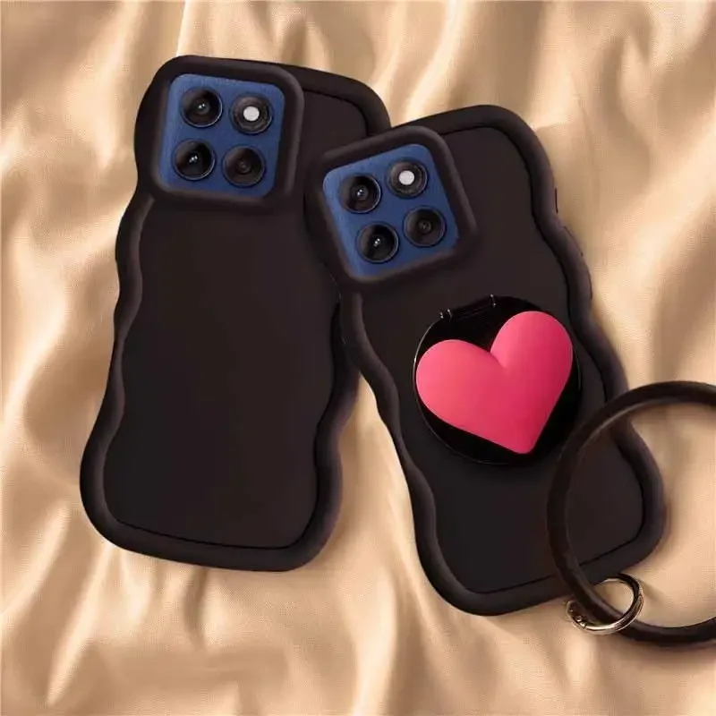 G15 Brown bear Wavy Shape Silicone Phone Case For Motorola G30 G24 G05 G04S G04 G10 G14 G34 G05 G35 G32 G13 G25 G23 G20 Cover