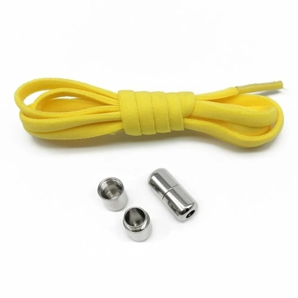 Halbkreisförmige Schnürsenkel ohne Binden mit Metallverschluss, elastische Sneaker-Schnürsenkel, verstellbar, Einheitsgröße, Schuhzubehör