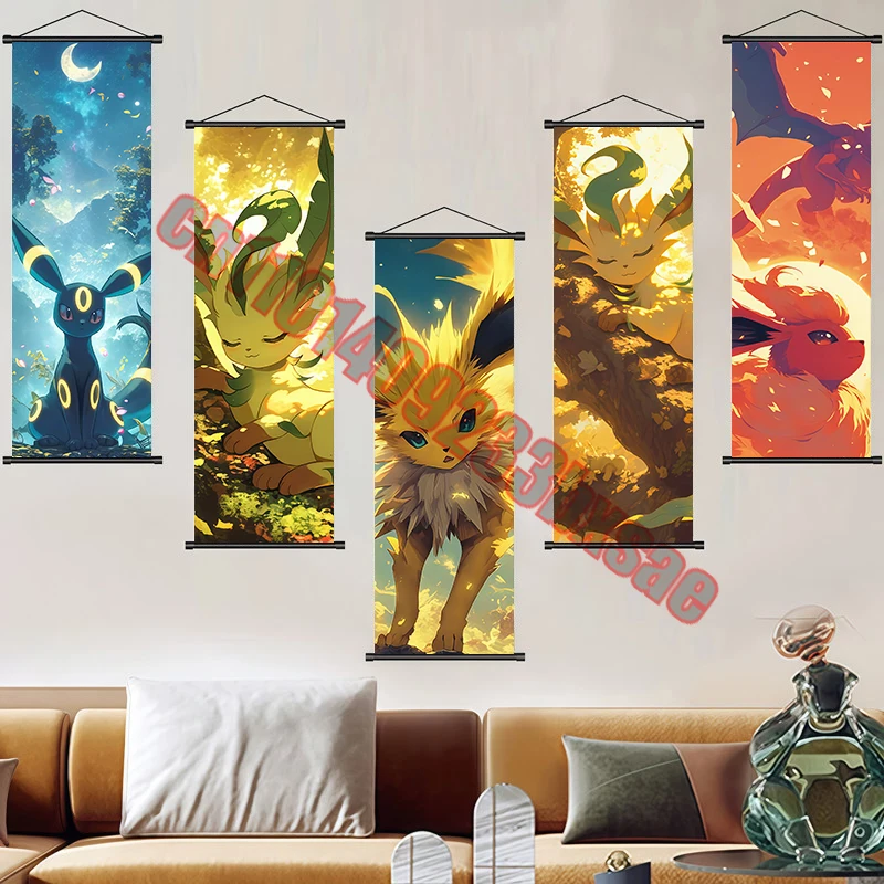 

Classic Cartoon Anime Pokemon Eevee, Squirtle Premium Art Reel Drawing Poster Suitable for Home Bedroom Wall Decoration Gifts