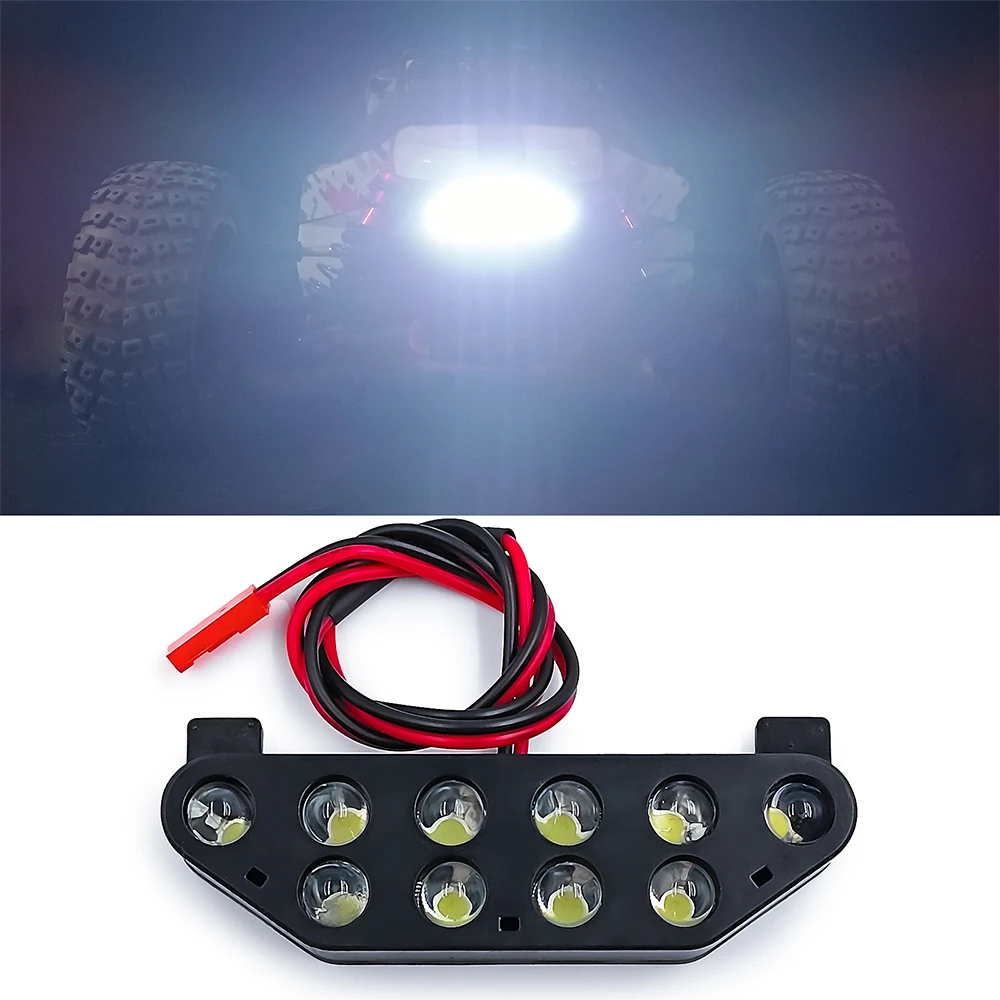 MIBIDAO Roof Front Rear LED Lights Kit Spotlight Headlight Taillight Lamp For 1/5 XL DBXL 1.0 4WD Desert Buggy Upgrade Parts