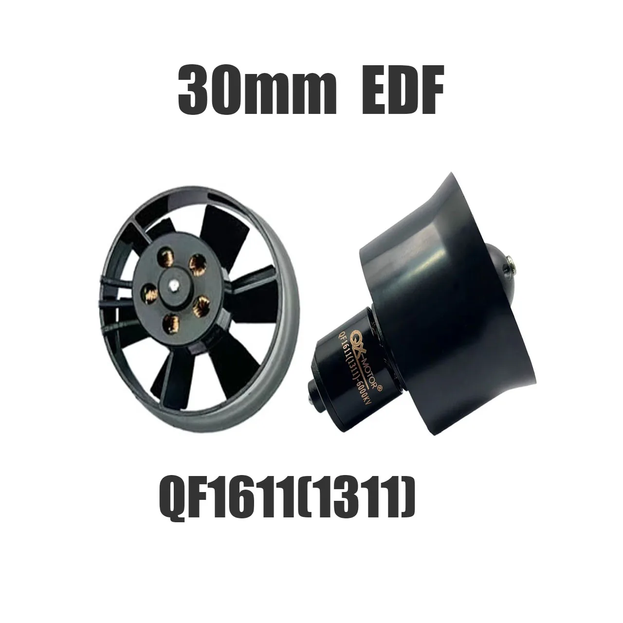 QX-Motor 30mm EDF 6 Blades Ducted Fan With QF1611(1311) 6000KV7000KV 5000KV Brushless Motor For DIY RC Airplanes Model Parts