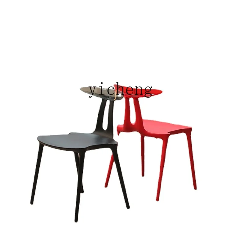 Xl Minimalist Home Luxury Dining Chair Non-Acrylic Transparent Chair Red Advanced