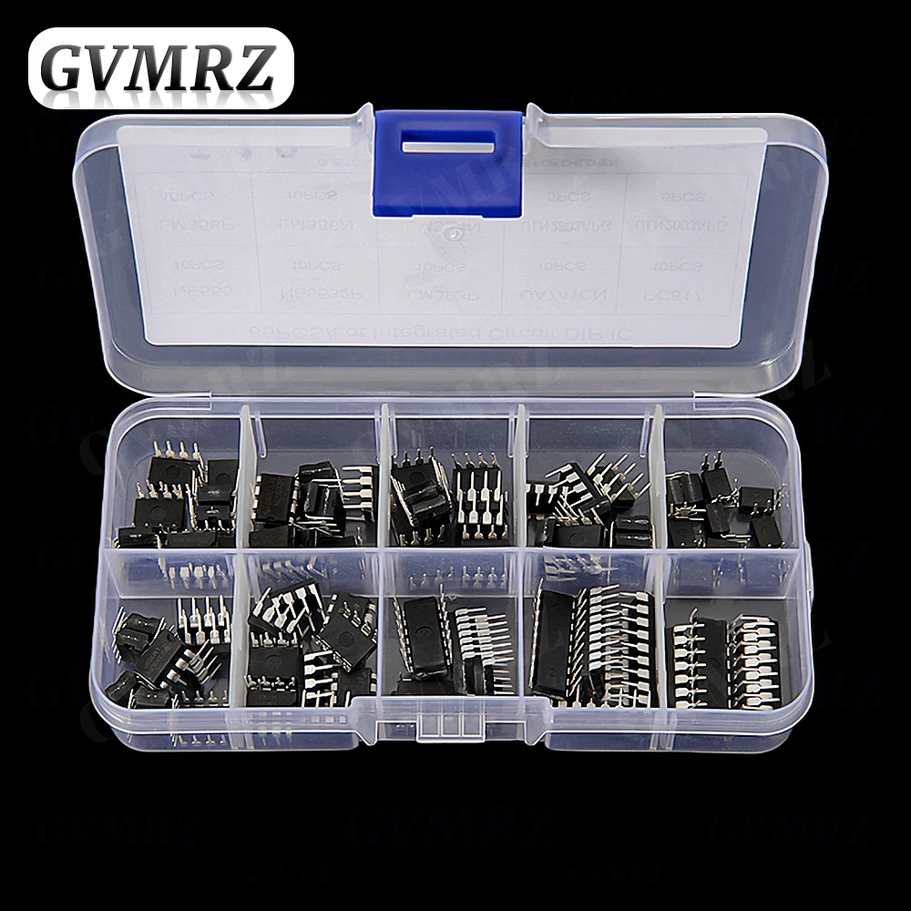 10Values 85PCS IC LM324 chip IC kit DIP direct insertion NE555 single precision timer LM393 PC817 LM358