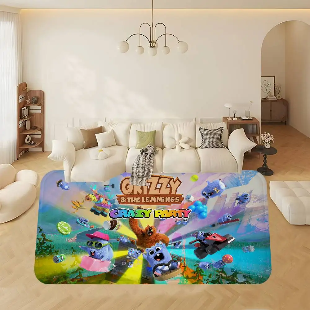 Grizzly And Lemmings Floor Carpet Nordic Style Home Doormat Bathroom-Toilet Mats Bedroom Hotel Decor Mat