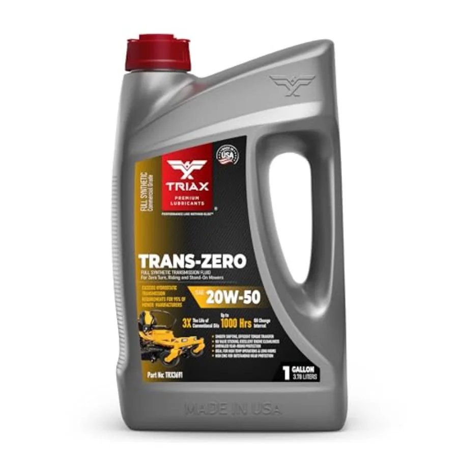 

Trans Zero 20W-50 Full Synthetic Hydro-Static Transmission Oil for Zero-Turn Mowers 1 Gallon