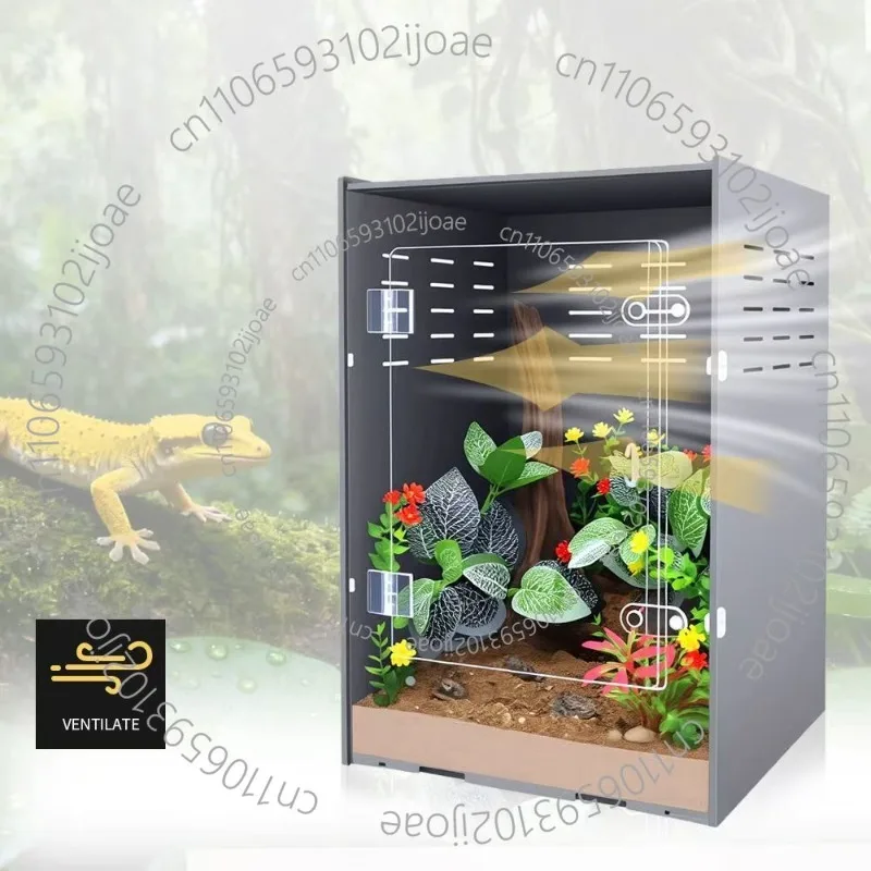 Glass Terrariums, Suitable As Habitats for Spiders, Snakes, Geckos, Crawling Insects, and Reptiles; Animal Terrariums