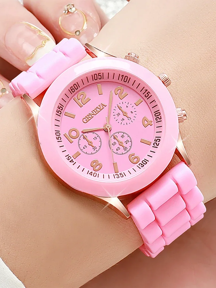 

2 шт./компл., модные простые часы, роскошные мужские и женские кварцевые часы с силиконовой лентой для бизнеса, повседневные наручные часы-браслет