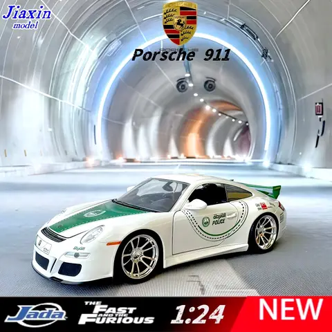 Jada 1/24 Fast & Furious rara peint Porsche 911 modèle de voiture en alliage rare article d'affichage pour la Collection