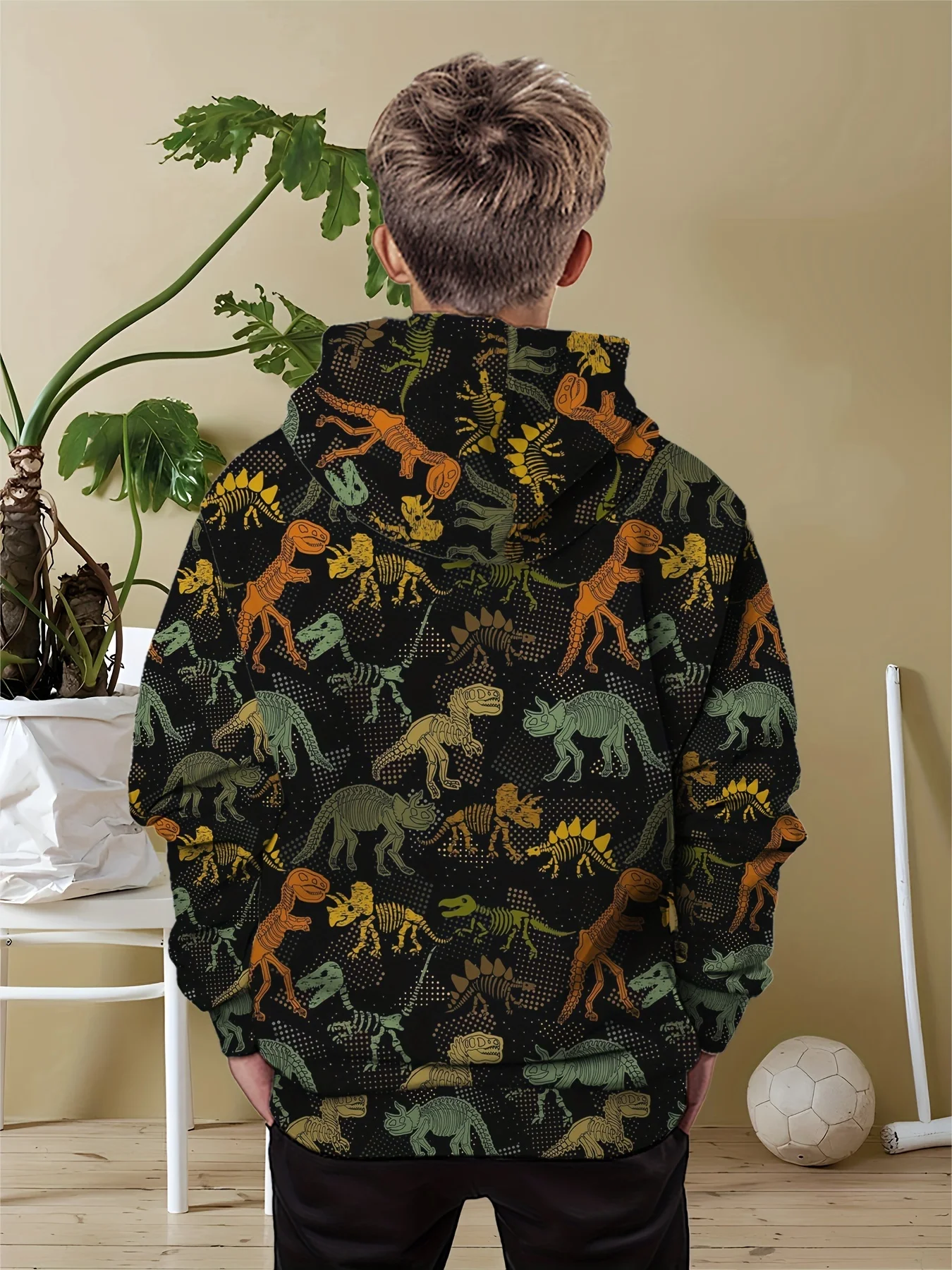 Kinder Kleidung Jungen Hoodies Langarm 3D Dinosaurier drucken Kinder Frühling Herbst Kleidung lässig stilvolle Outdoor-Jungen Kleidung Tops – Detail 12