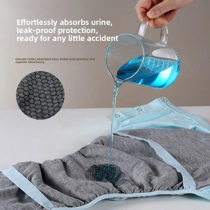 ملابس داخلية قطنية قابلة للغسل لكبار السن والكبار كبار السن سلس البول قابلة لإعادة الاستخدام مانعة للتسرب بانت السرير ترطيب حماية حفاضات تنفس