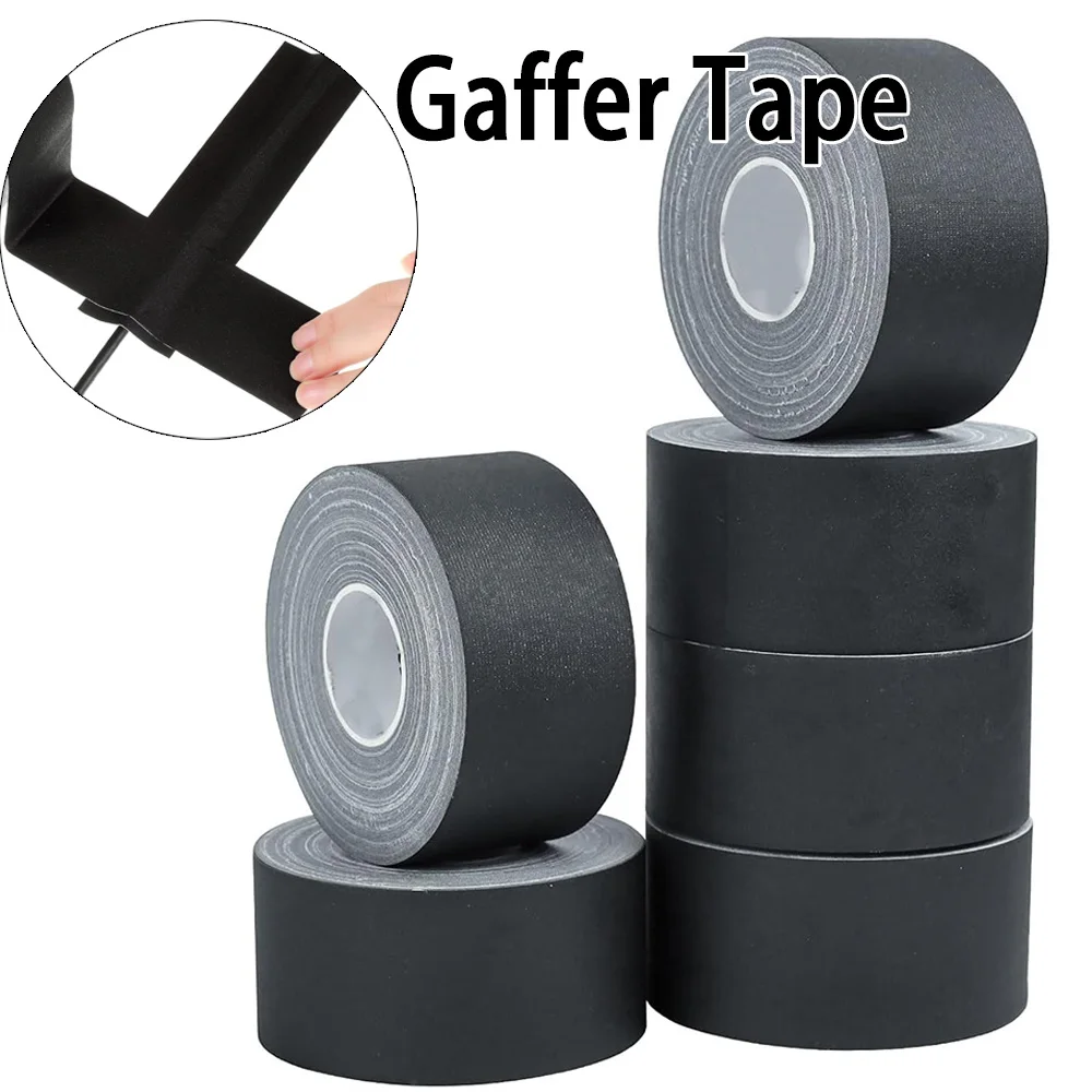 Gaffer Tape Heavy Duty Non-Reflective Matte Black Cloth Grip For Photography Book Repair Filming Backdrop Stage Cable