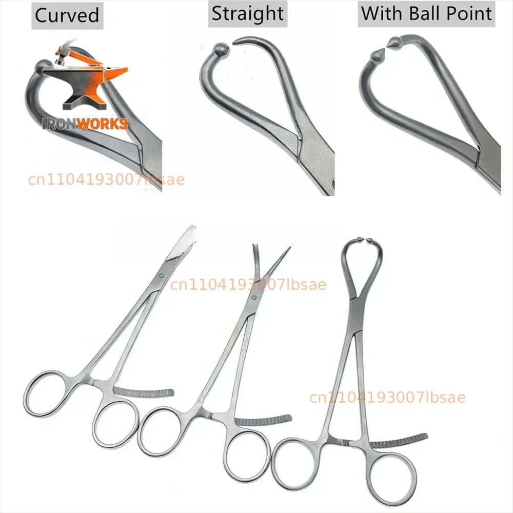 Ball tip fixed forceps reduction jaw plate clamping tool 1 unit