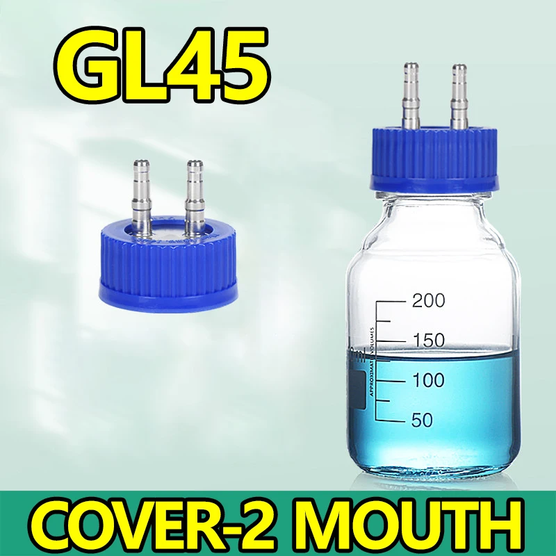 

5pcs/10pcs High-quality GL45 stainless steel feeding bottle caps, double-pass fermentation tank reagent bottle caps