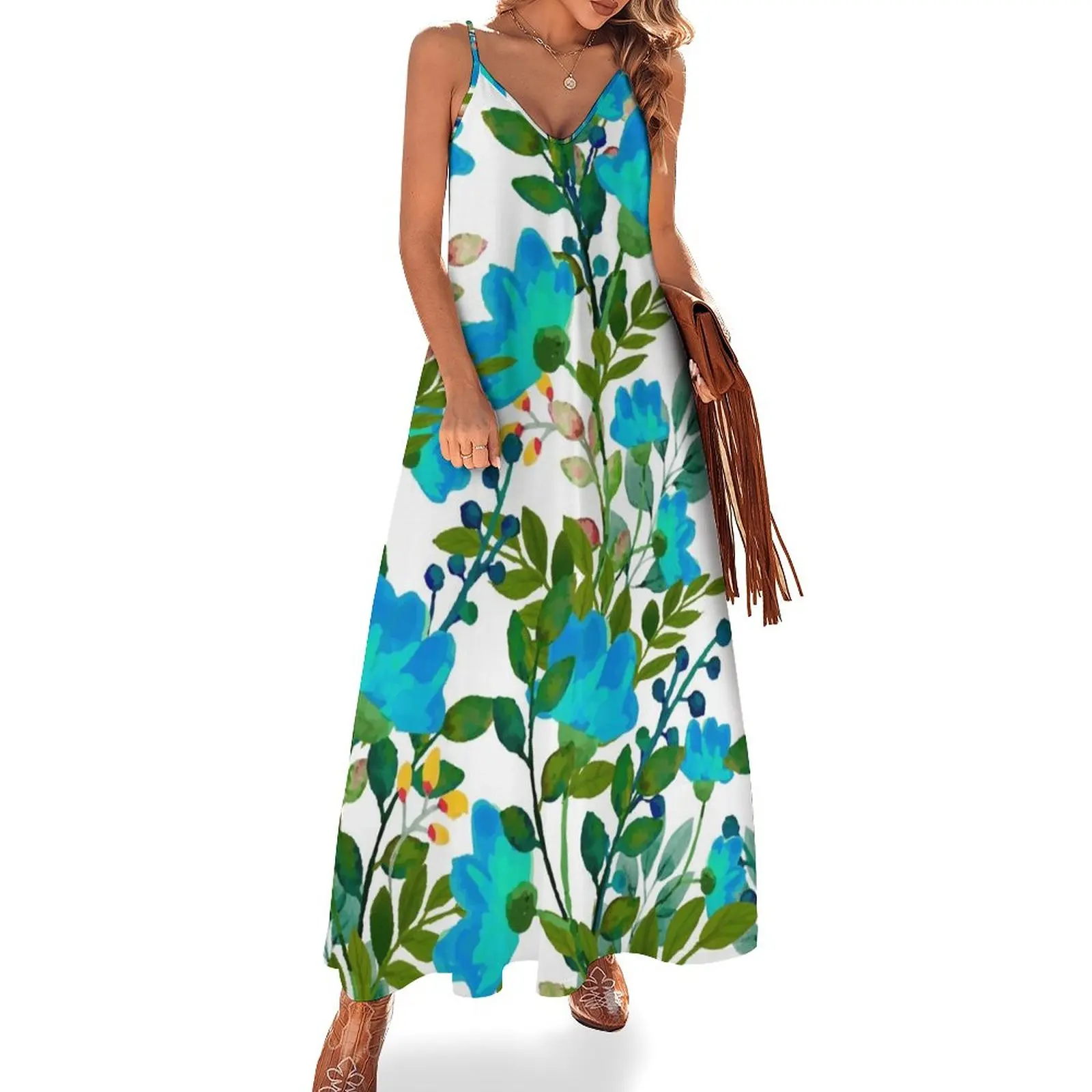 Blue #redbubble #decor #buyart Sleeveless Dress women dress prom dresses 2023 summer dresses beach dress