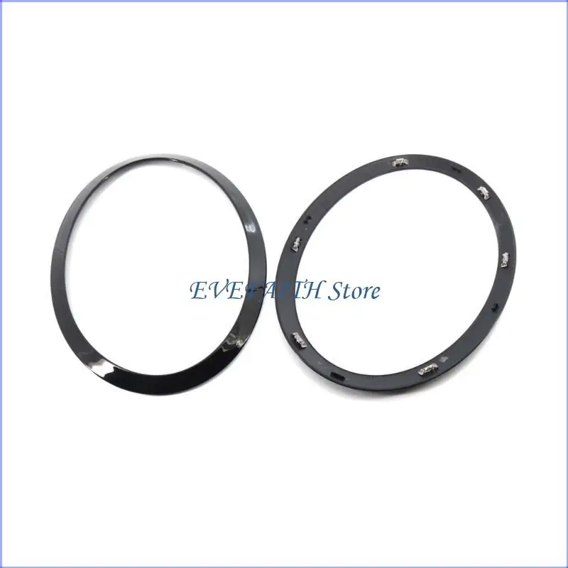 

124B Decoration Ring for MINI F55 F56 F57 2013-2017 Headlamp Trim Ring Left & Right Set Replace 51712355791 51712355798 2Pcs